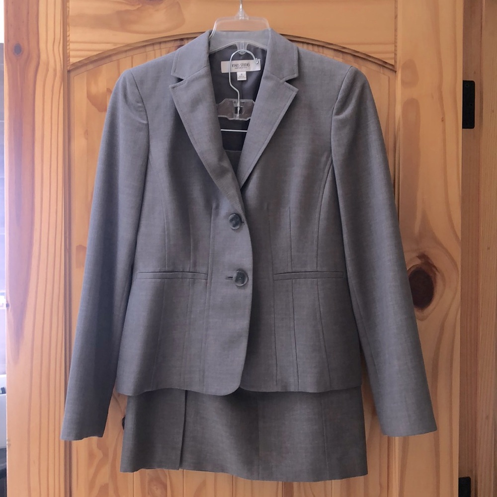 Grey Blazer + Skirt Combo